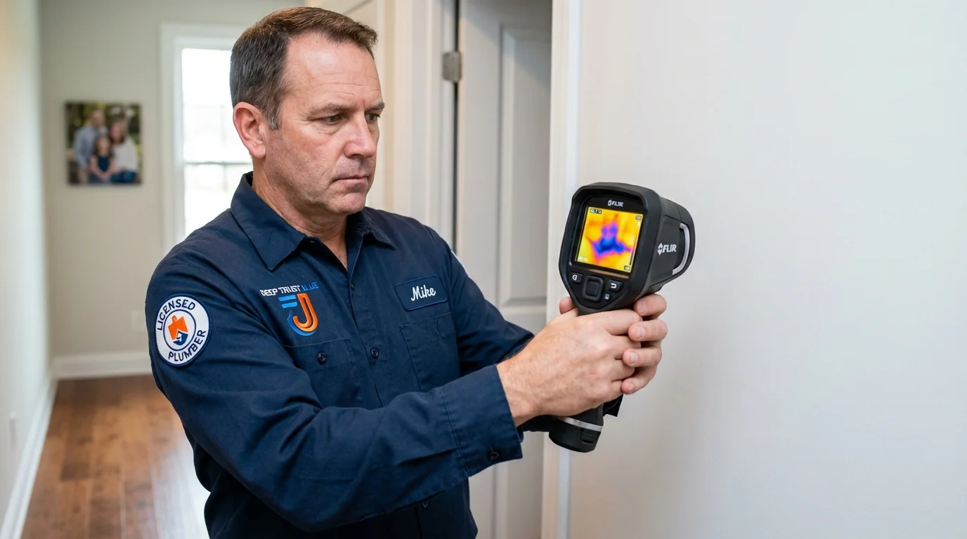 Thermal imaging leak detection by Johns Plumbing LLC in Merlin